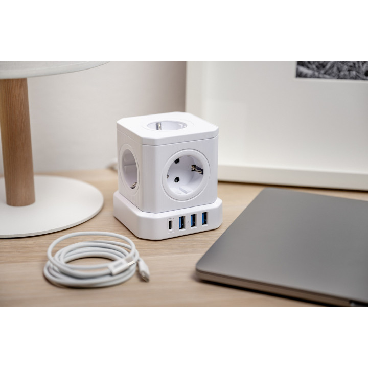 NEWELL NL4387 Kostka zasilajaca GaN Power Cube 9w1 biala