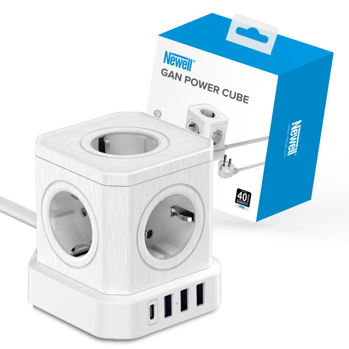 NEWELL NL4387 Kostka zasilajaca GaN Power Cube 9w1 biala