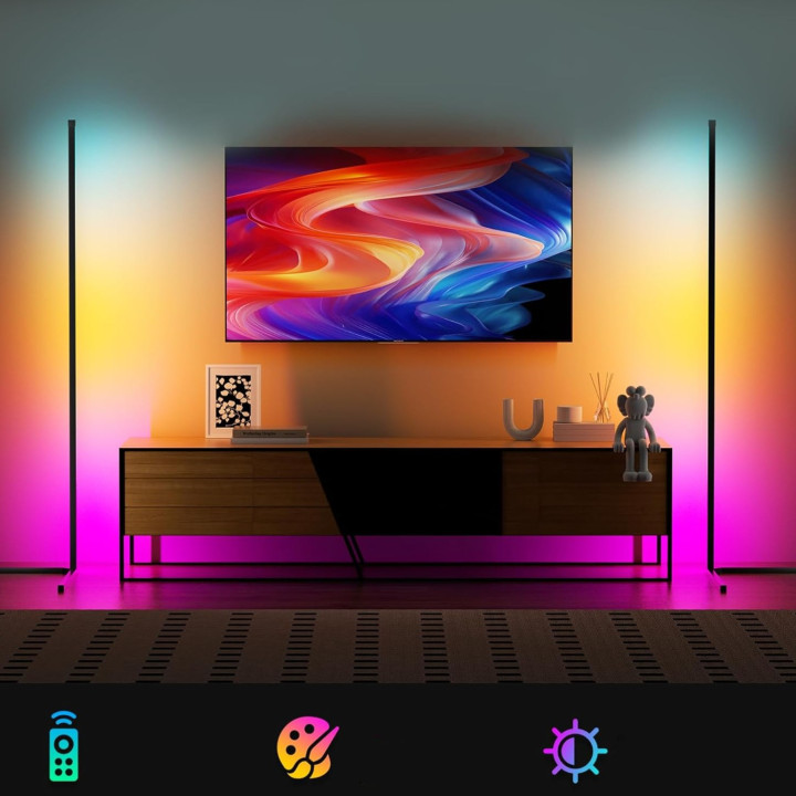 LIGHT4ME WALL POLE 1 narozna lampa podlogowa RGB LED biala p