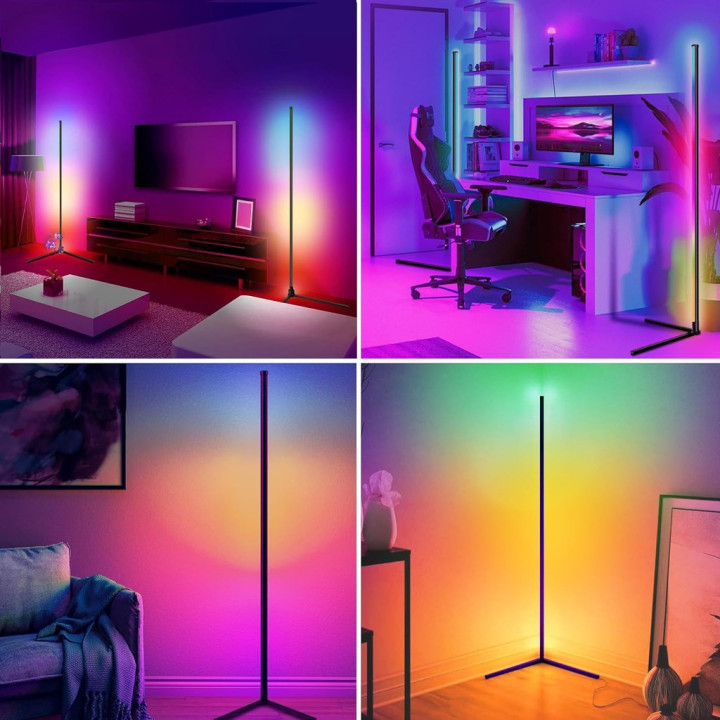 LIGHT4ME WALL POLE 1 narozna lampa podlogowa RGB LED biala p