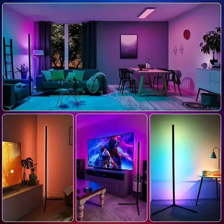 LIGHT4ME WALL POLE 1 narozna lampa podlogowa RGB LED biala p
