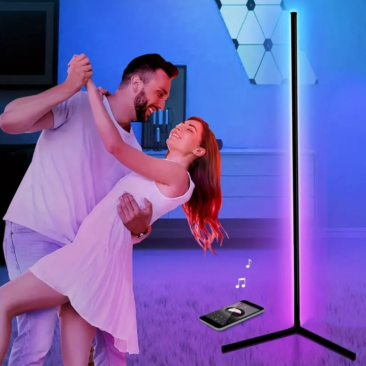 LIGHT4ME WALL POLE 1 narozna lampa podlogowa RGB LED biala p