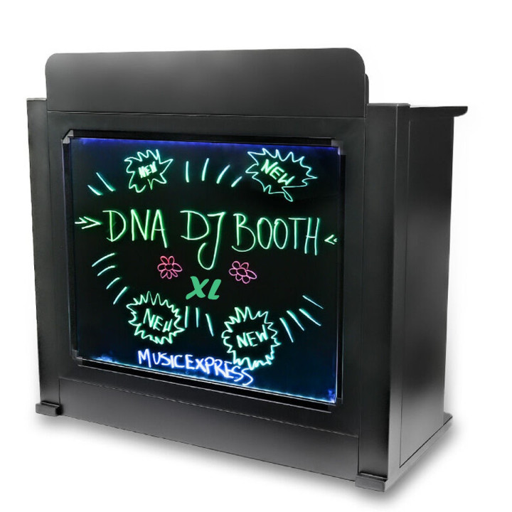 DNA DJ BOOTH XL BK stól stanowisko DJ podswietlana tablica L