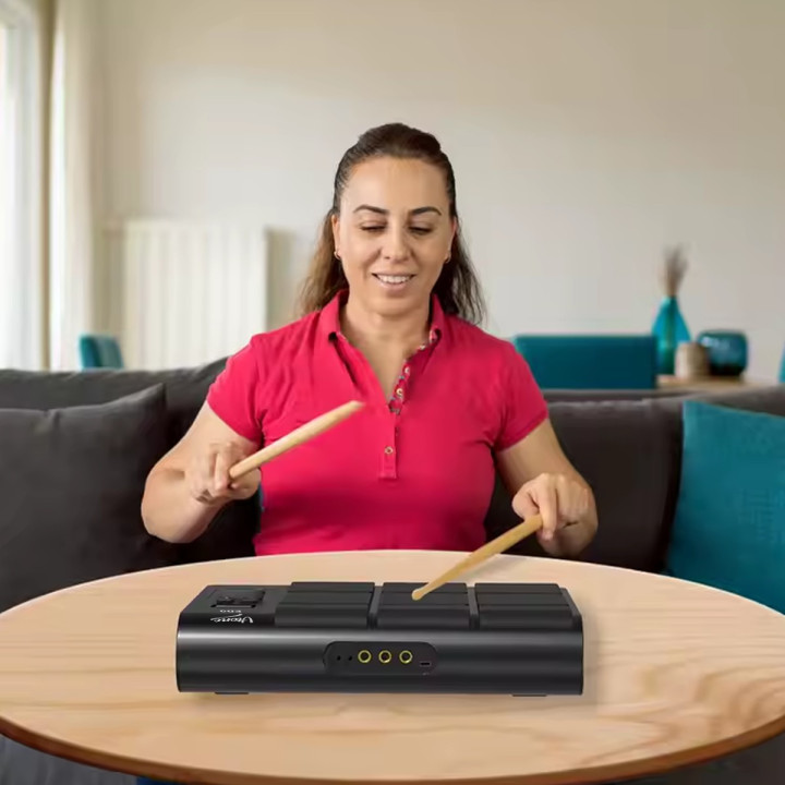 Perkusja elektroniczna bateryjna przenosna USB-C Bluetooth 9