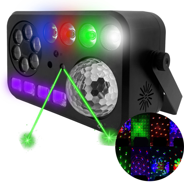 LIGHT4ME PARTY V multiefekt swietlny LED RGBW-UV 6w1