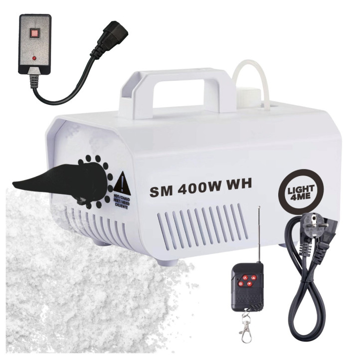 LIGHT4ME SM 400W WH generator wytwornica sniegu biala pilot