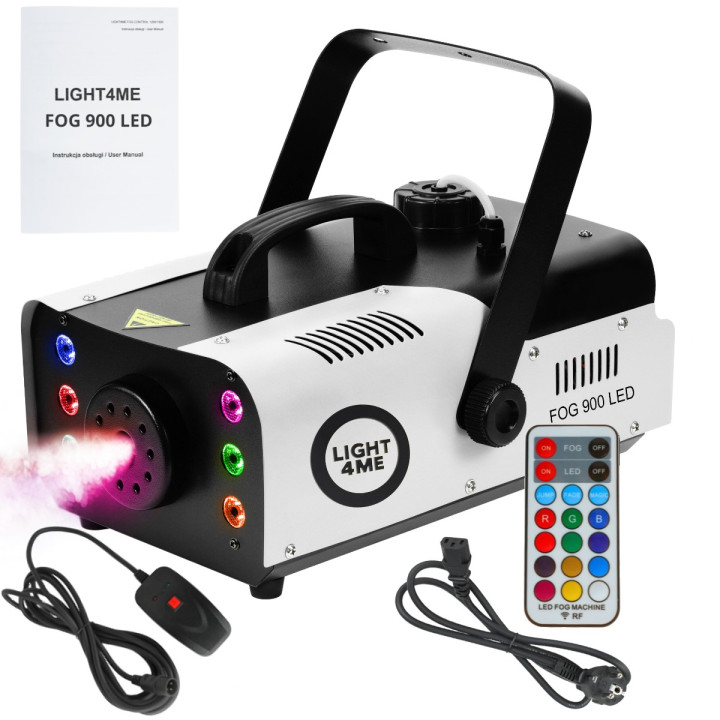 LIGHT4ME FOG 900 LED wytwornica dymu mgly pilot bezprzewodow