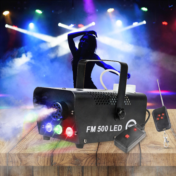LIGHT4ME FM 500 LED RGB V2 wytwornica dymu mgly + pilot bezp