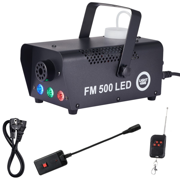 LIGHT4ME FM 500 LED RGB V2 wytwornica dymu mgly + pilot bezp
