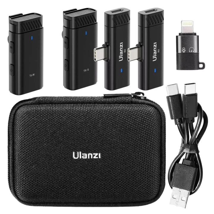 Ulanzi HM2301 Zestaw 2 mikrofonów bezprzewodowych do telefon