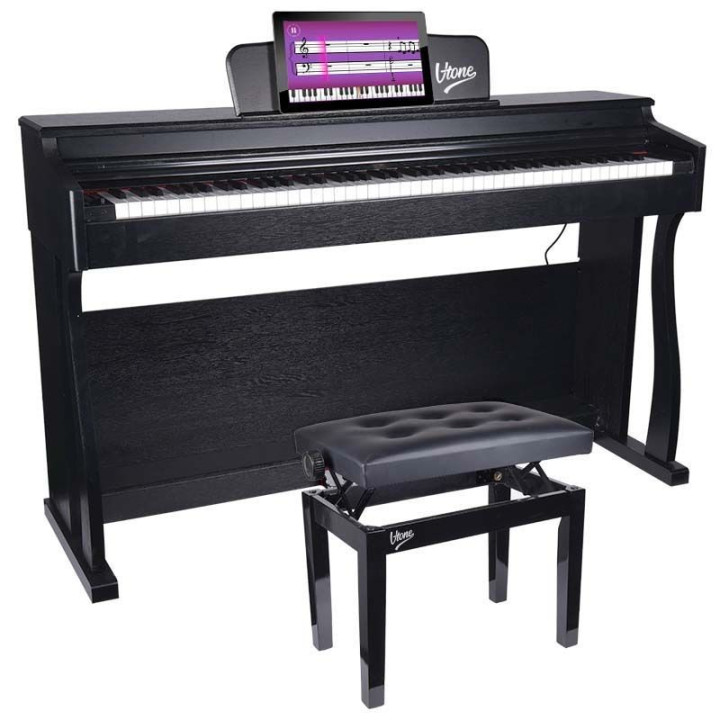 V-TONE ŁAWA 1 BK ława do pianina fortepianu CZARNA