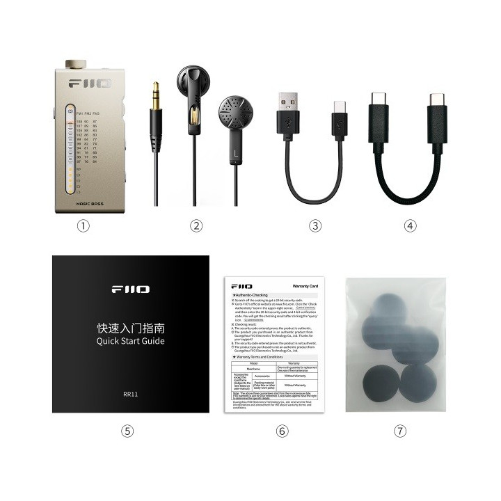 FiiO RR11 Przenośne radio FM czarne