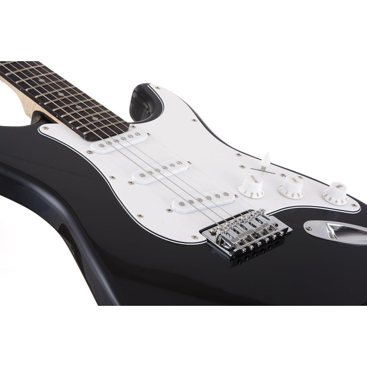 V-TONE EG 39 BK gitara elektryczna 4/4 stratocaster 39" SSS zestaw