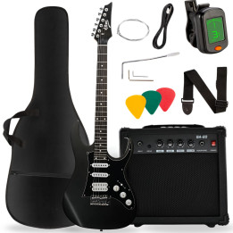 V-TONE EGA 39 MBK gitara elektryczna 4/4 stratocaster 39" HSS zestaw