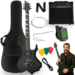 V-TONE EGS 39 MBK gitara elektryczna 4/4 czarny mat 39" HH zestaw