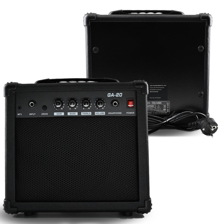 V-TONE EGS 39 MBK gitara elektryczna 4/4 czarny mat 39" HH zestaw