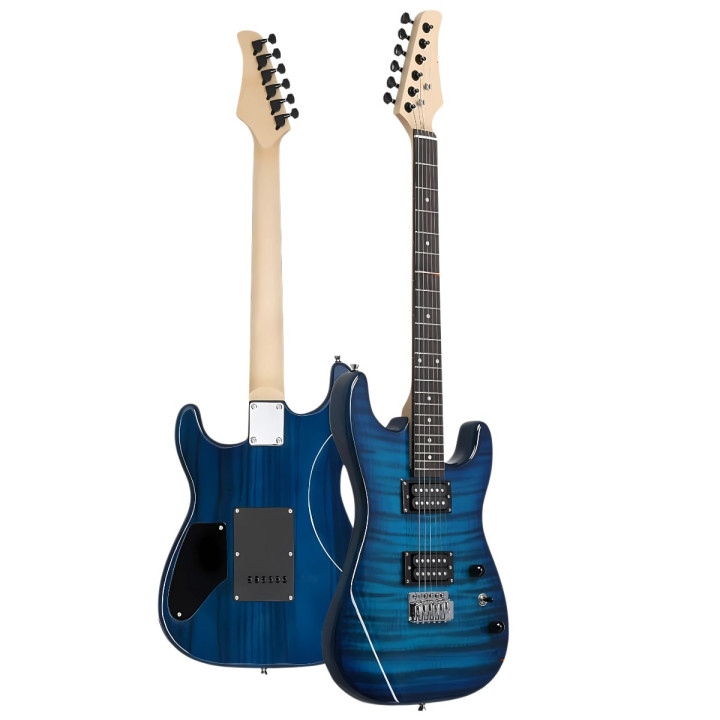 V-TONE EGW 39 BL gitara elektryczna 4/4 stratocaster 39" HH zestaw