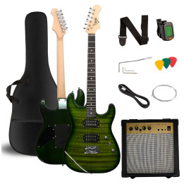 V-TONE EGW 39 GR gitara elektryczna 4/4 stratocaster 39" HH zestaw