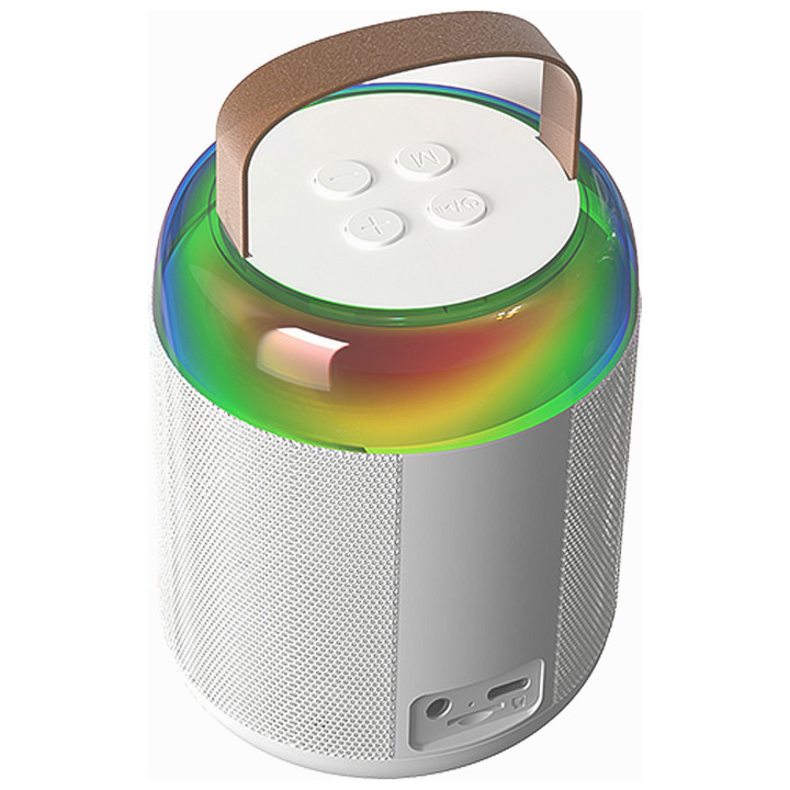 MOZOS MK-WHITE Mikrofon karaoke głośnik bt biały