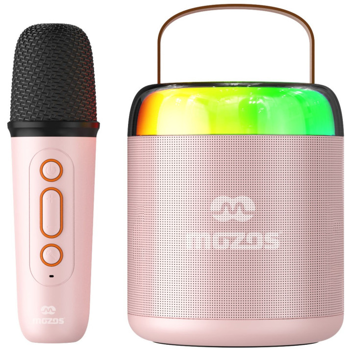 MOZOS MK-PINK Mikrofon karaoke głośnik bt różowy