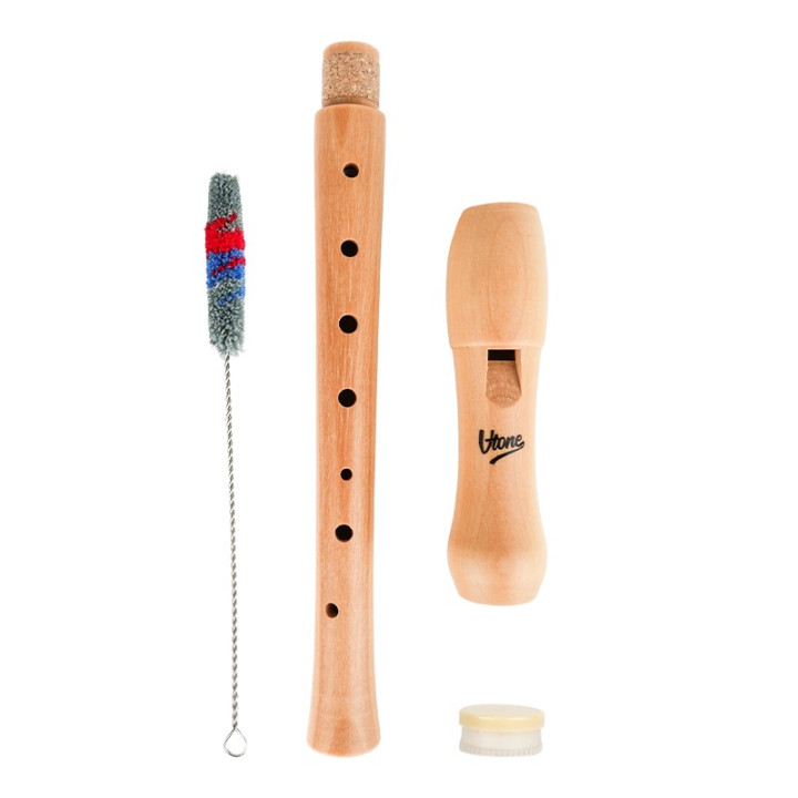 V-TONE FL W1 flet prosty sopranowy naturalne drewno wycior etui