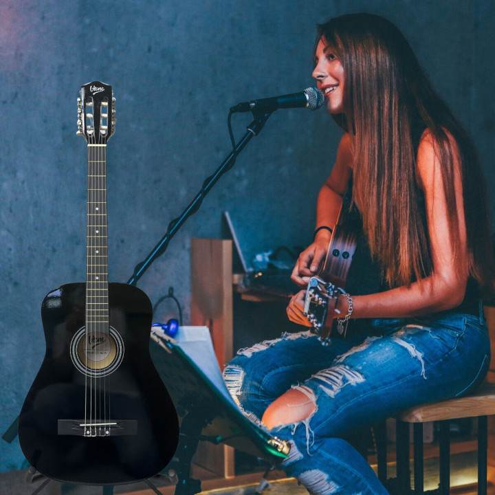 V-TONE BCG BK gitara klasyczna 4/4 czarna do nauki dla początkujących