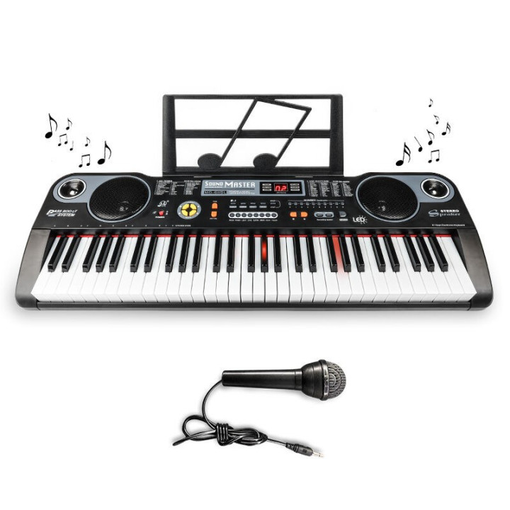 MQ 6115L keyboard edukacyjny podświetlane klawisze + mikrofon