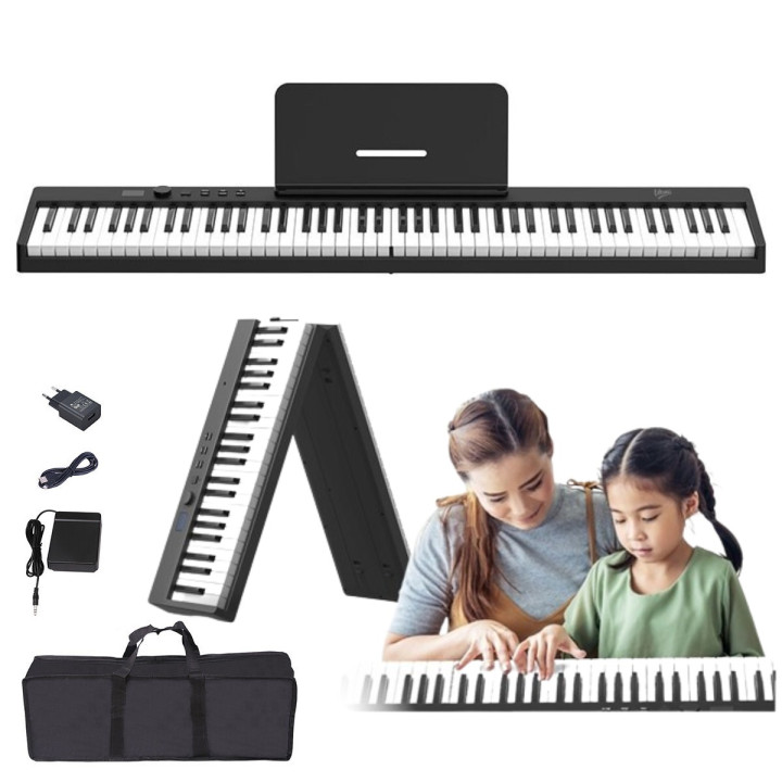 V-TONE PFP pianino cyfrowe przenośne składane czarne 88 klawiszy