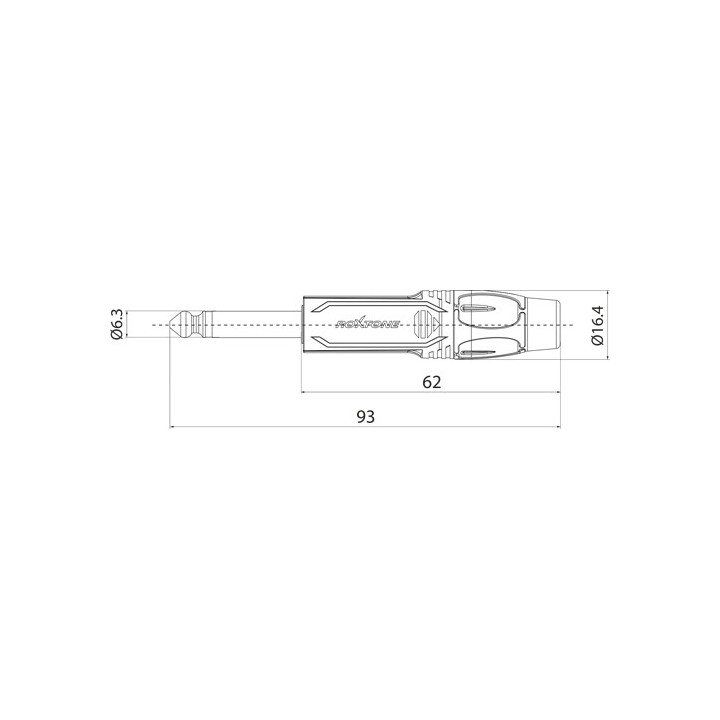ROXTONE RJ2P-NN wtyck jack 6,3mm mono