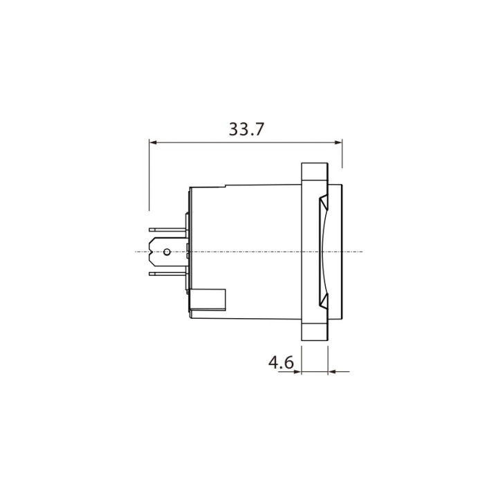ROXTONE RS4MD-T gniazdo głośnikowe SpeakON 4-pin tablicowe panelowe