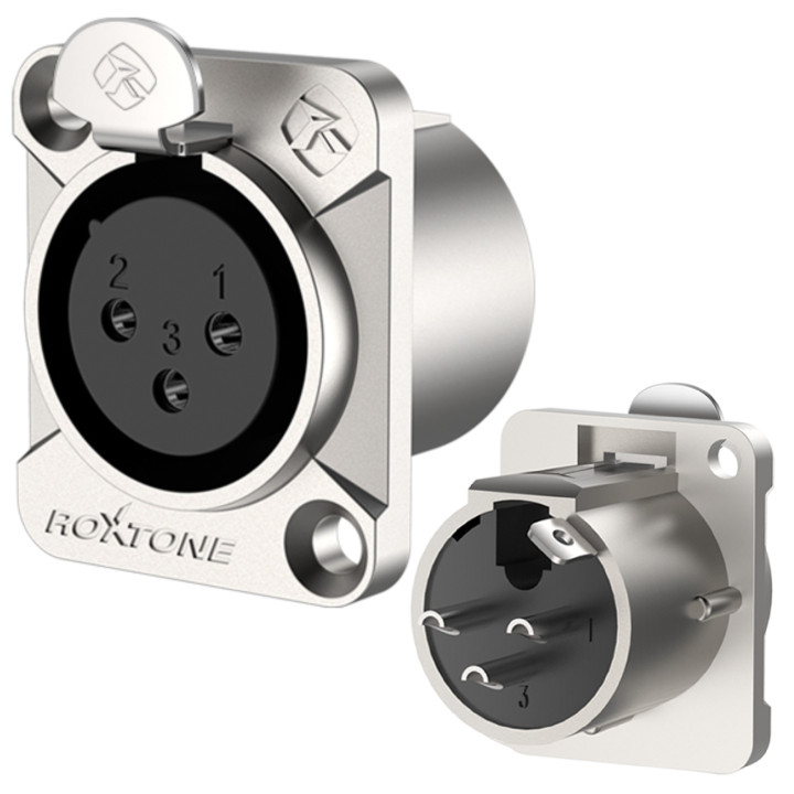 ROXTONE RX3FD-NT gniazdo XLR żeńskie tablicowe panelowe