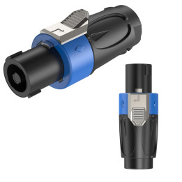 ROXTONE RS4F-N-BU wtyk głośnikowy SpeakON 4-pin niebieski