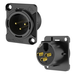 ROXTONE RX3FD-BG gniazdo XLR męskie tablicowe panelowe