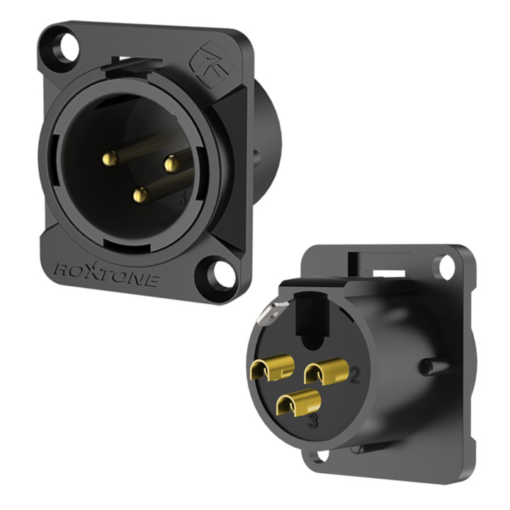 ROXTONE RX3FD-BG gniazdo XLR męskie tablicowe panelowe