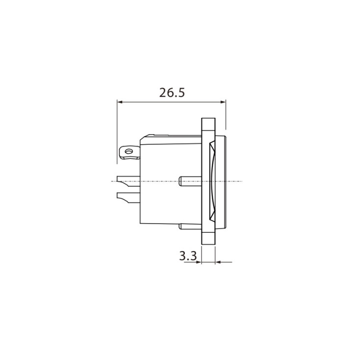 ROXTONE RX3FD-BG gniazdo XLR męskie tablicowe panelowe