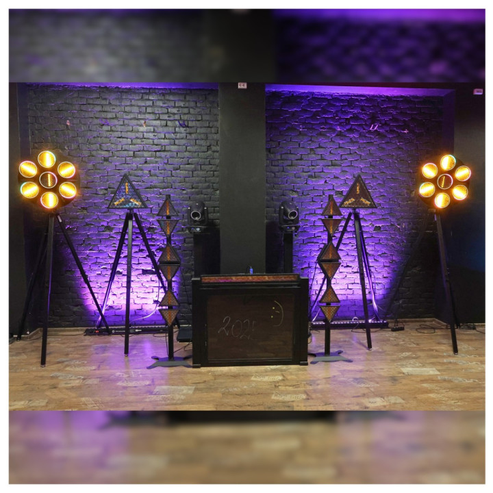 EVOLIGHTS LUMEN 7 RING 7x30W RGB LED reflektor vintage retro