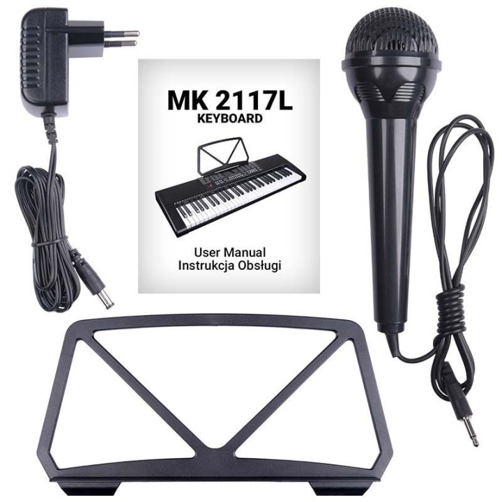 MK 2117L keyboard 61 klawiszy z mikrofonem
