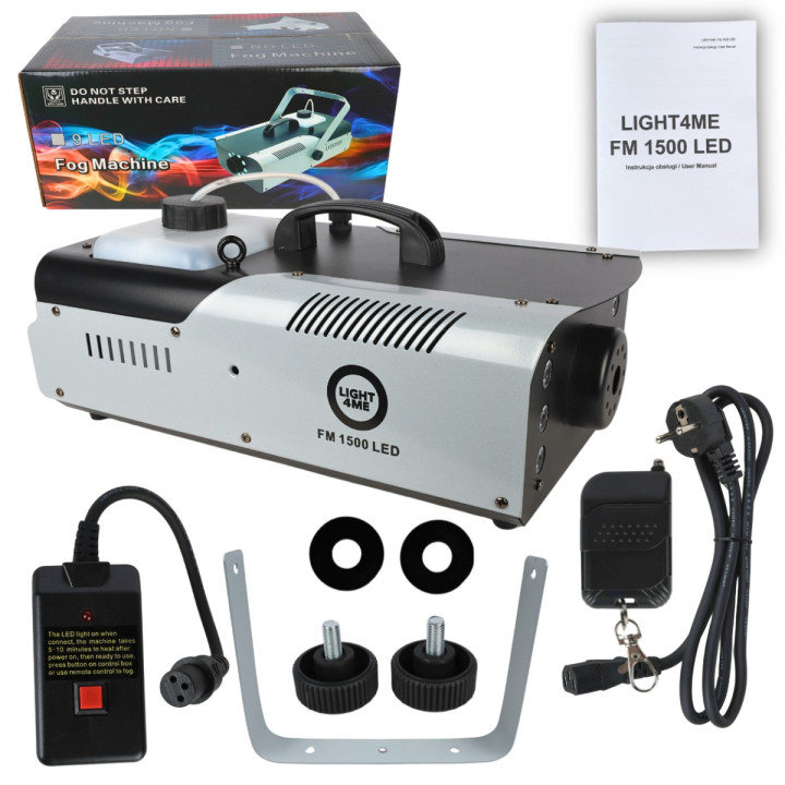 LIGHT4ME FM 1500 LED generator wytwornica dymu 6x1W RGB pilot