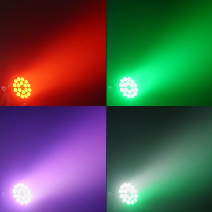 LIGHT4ME PARTY PAR 18x10W RGBW reflektor sceniczny LED DMX