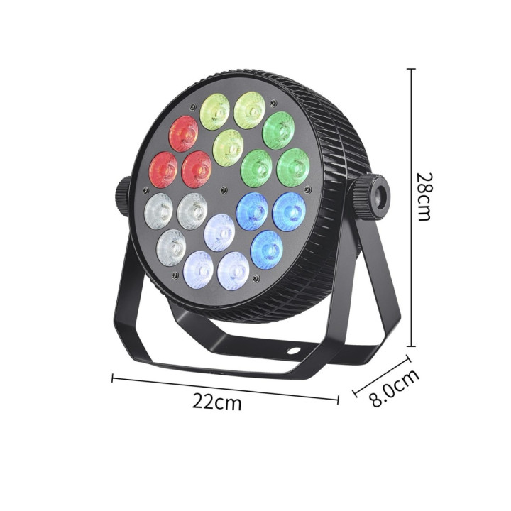 LIGHT4ME PARTY PAR 18x10W RGBW reflektor sceniczny LED DMX