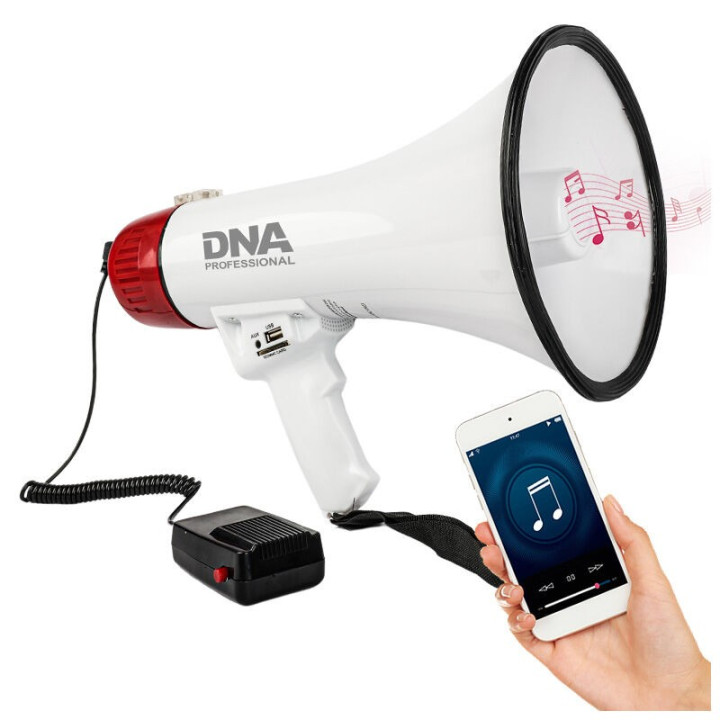 DNA MEGA1 megafon 30W wzmacniacz głosu syrena USB Bluetooth AUX micro