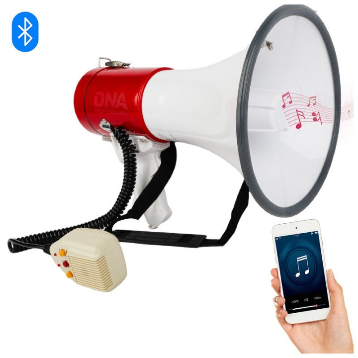DNA MEGA2 megafon 50W wzmacniacz głosu syrena USB Bluetooth AUX micro