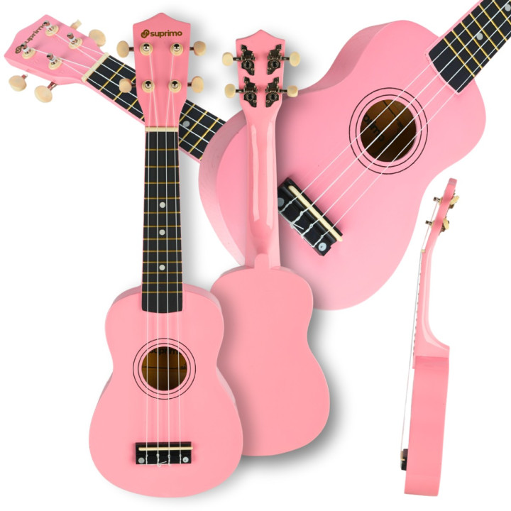 SUPRIMO UK21 PK ukulele sopranowe 21" różowe drewniane dla dzieci