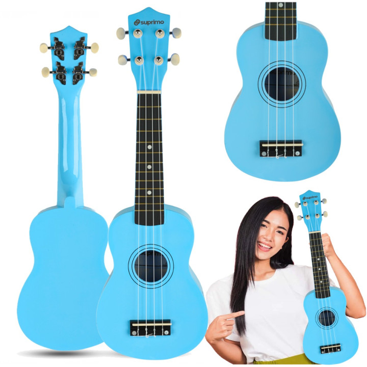 SUPRIMO UK21 LB ukulele sopranowe 21" niebieskie drewniane dla dzieci