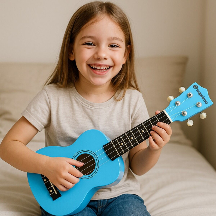 SUPRIMO UK21 LB ukulele sopranowe 21" niebieskie drewniane dla dzieci