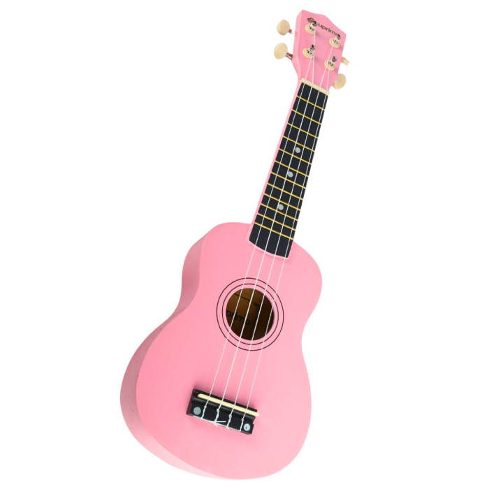 SUPRIMO ukulele sopranowe 21" różowe drewniane pokrowiec 3 kostki