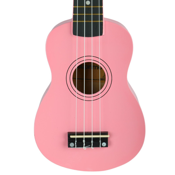 SUPRIMO ukulele sopranowe 21" różowe drewniane pokrowiec 3 kostki