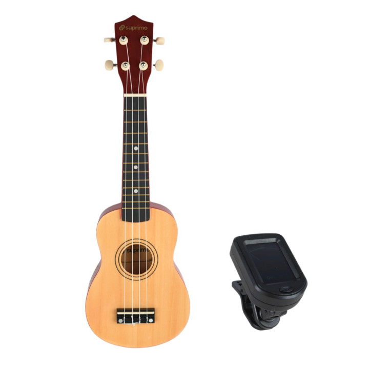 SUPRIMO ukulele sopranowe 21" naturalne drewno pokrowiec 3 kostki
