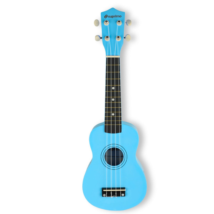 SUPRIMO ukulele sopranowe 21" niebieskie drewniane pokrowiec 3 kostki