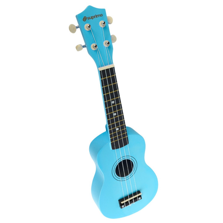 SUPRIMO ukulele sopranowe 21" niebieskie drewniane pokrowiec 3 kostki